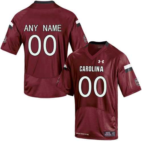 Men%27s South Carolina Gamecocks Red Customized College Jersey